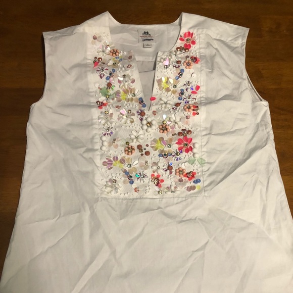 Thomas mason for j.crew hand embellished top - Picture 1 of 3